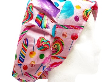 Roze bouffant-scrubmuts voor cupcakes: moderne chirurgische hoed, elastisch zakje