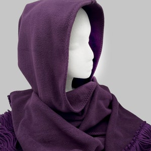 Hooded scarf, super warm and soft quality plush anti pill fleece hood scarf. Stay warm this Fall Winter. Select from 12 color options!
