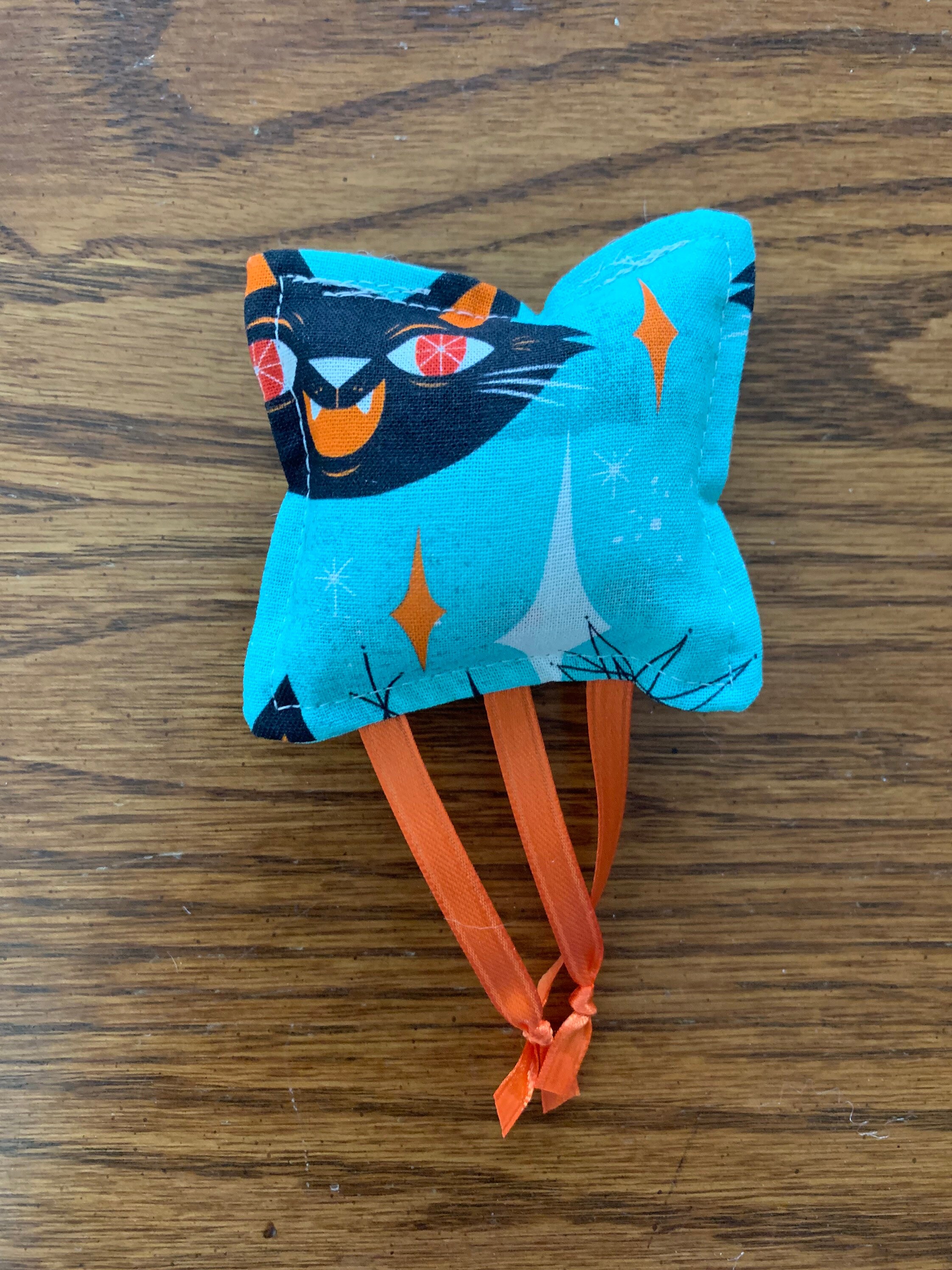 Vintage Black Cat Catnip Toss Toy With Ribbon Cat Toy Etsy