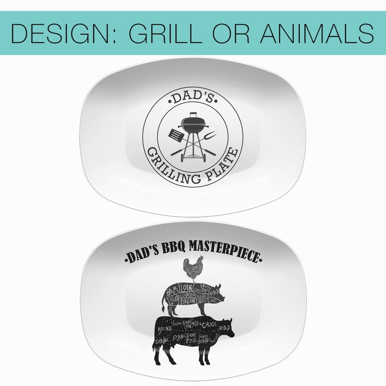BBQ Grilling Platter Personalized Serving Tray Father's Etsy