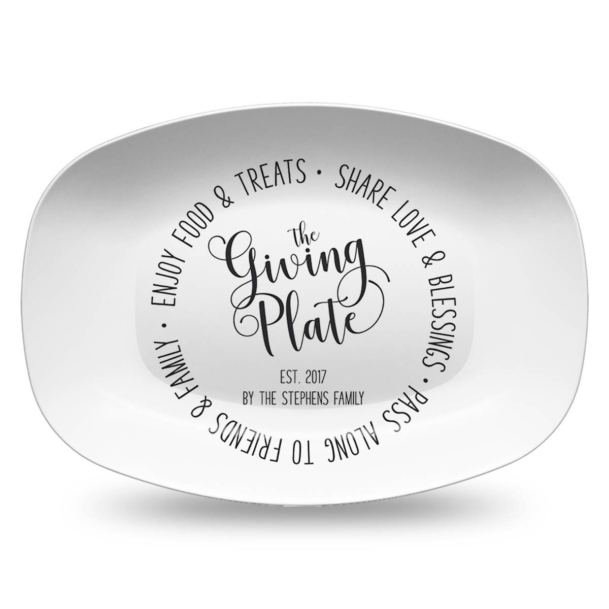 Giving Platter Personalized Platter Farmscript Black & Etsy