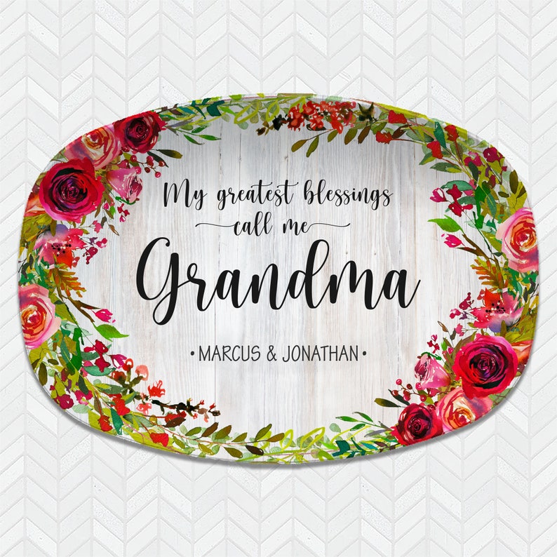 My Favorite People Personalized Platter for Grandma My Greatest Blessings, Custom Serving Platter, Mother's Day Gift for Her image 8