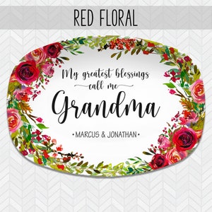 My Favorite People Personalized Platter for Grandma My Greatest Blessings, Custom Serving Platter, Mother's Day Gift for Her image 4