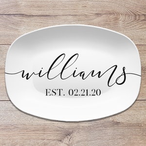 Script Family Name Personalized Platter Farmhouse Boho - Etsy