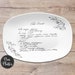 Handwritten Recipe Personalized Platter Dish | Keepsake Handwriting Recipe Plate | Recipe Card Transfer Gift 