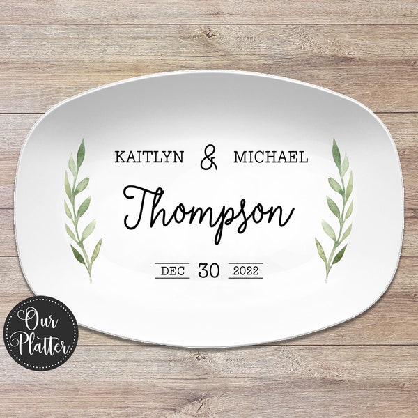 Wedding Date Custom Personalized Platter