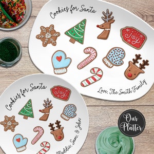 Cookies for Santa Personalized Plate | Keepsake Family Tradition | Cookies and Milk for Santa