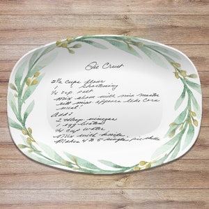 Handwritten Recipe Personalized Platter Dish Keepsake Handwriting Recipe Plate Recipe Card Transfer Gift image 9