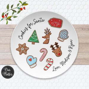Cookies for Santa Personalized Plate | Keepsake Family Tradition | Cookies and Milk for Santa