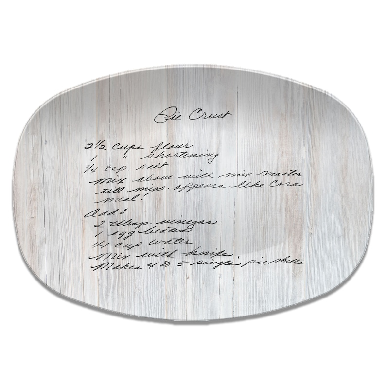 Handwritten Recipe Personalized Platter Dish