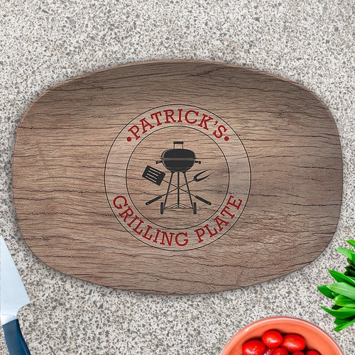 BBQ Grilling Platter Personalized Serving Tray Father's Etsy
