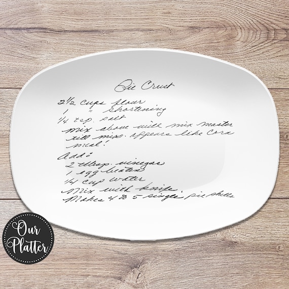 Handwritten Recipe Personalized Platter Recipe Plate Etsy