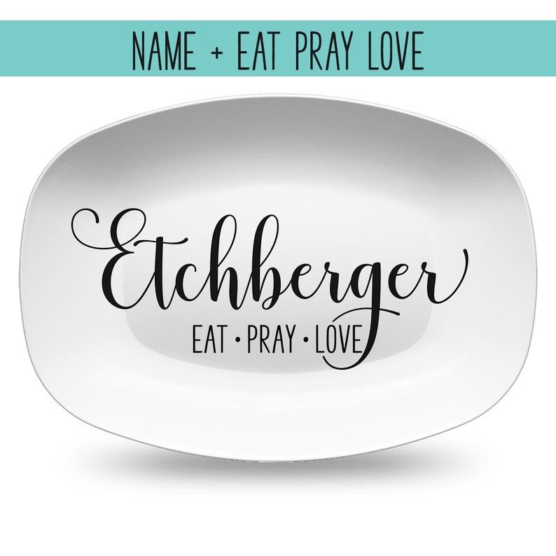 Custom Farmhouse Personalized Platter, Family Last Name Wreath Gift Plate for Wedding Shower Anniversary Housewarming image 5
