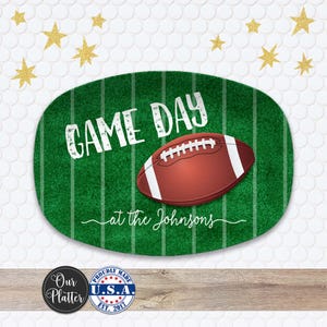 Game Day Football, Tailgate, Superbowl Party Personalized Platter