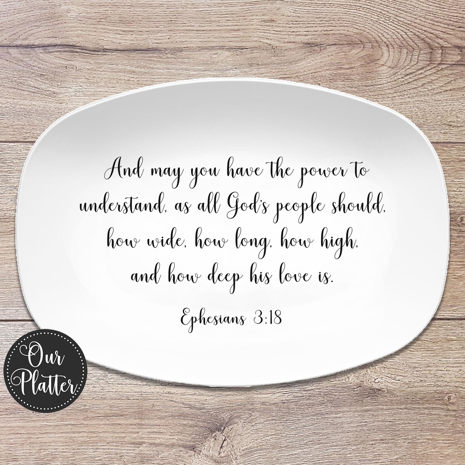 Quote, Bible Verse, Scripture Custom Personalized Platter, Customized ...