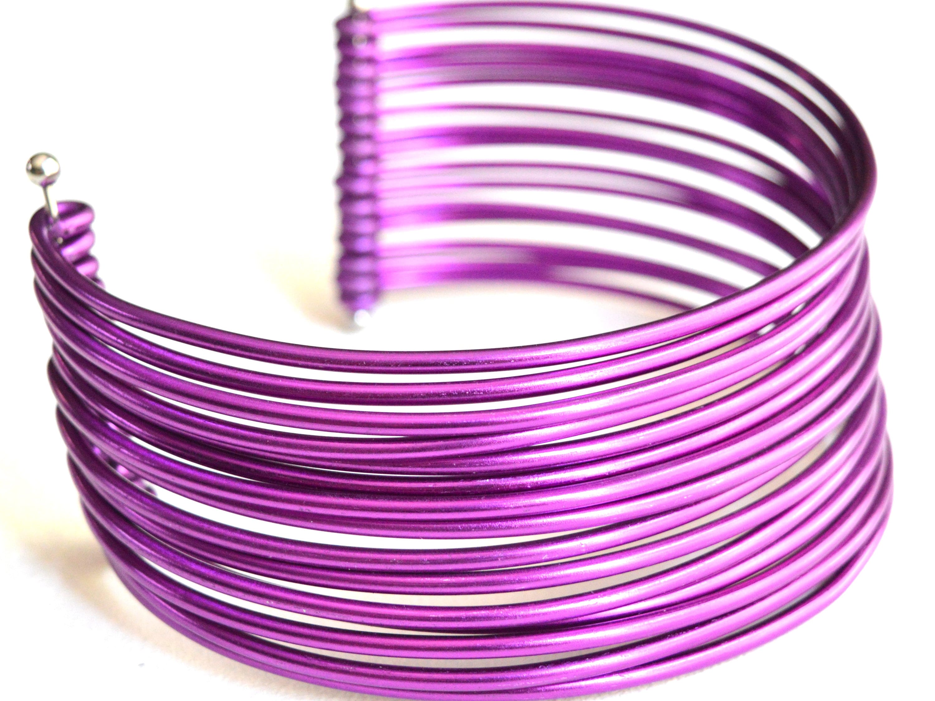 Stacking Purple Coil Choker/ 15 Strands, Statement Edition, Eco ...