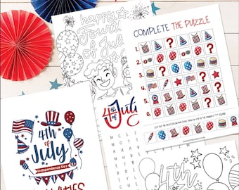 4th of July Activities Printable | 4th of July Coloring Sheet