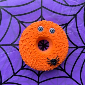 Fake Halloween Donut, Whimsical Halloween Donut, Faux Donut For Display, Faux Pastries, Fake Donut Decor, Fake Halloween Decor