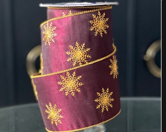 Sunflower Wired Ribbon, 4 Inch Wired Ribbon, Floral Wire Ribbon