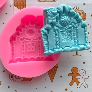 Gingerbread House Silicone Mold, Candyland House Silicone Mold, Silicone Mold, Gingerbread House Mold, Mini House Mold
