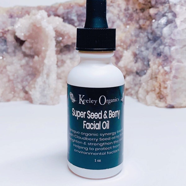 Super Seed & Berry Facial Oil...Dry Oil, Organic, Healthy Ingredients to Feed your Skin! Cloudberry Seed Oil, Firm Skin, Esthetician Made