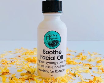 Organic Facial Oil for Sensitive Skin, Redness/Irritation Relief, Esthetician Made