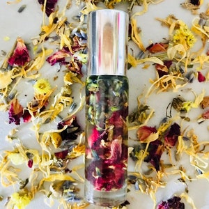 Essential Oil Perfume...BALANCE. Organic Natural Essential Oil Roll-On Perfume, Lavender,Rose Geranium,Jasmine, Unique Gift,Esthetician Made