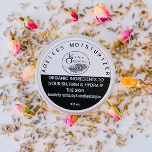 AGELESS Lavender Rose Organic Facial Moisturizer...Face Cream/Firm & Hydrate Skin Without Harsh Chemicals=Glowing Skin! Esthetician Made.