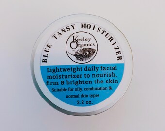 Blue Tansy Face Cream: Gel Facial Moisturizer for Combination & Oily Skin