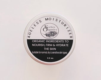 AGELESS Facial Moisturizer...Firm & Hydrate skin without harsh chemicals.Organic face cream~Glowing  skin!~Clean Beauty~ Esthetician made.