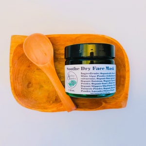 Dry Face Mask...SOOTHE-Organic Ingredients to Calm, Firm & Nourish Sensitive Skin-Organically Sourced White Algae-Esthetician Made