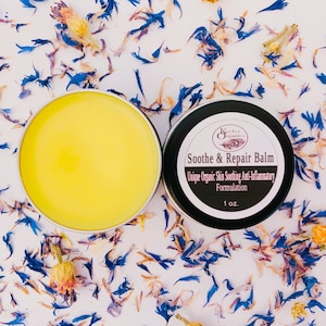 SOOTHE & REPAIR BALM...Organic, Small Batch, Soothing Salve For Dry, Irritated, Eczema, Itchy Skin, All Natural Balm, Esthetician Made