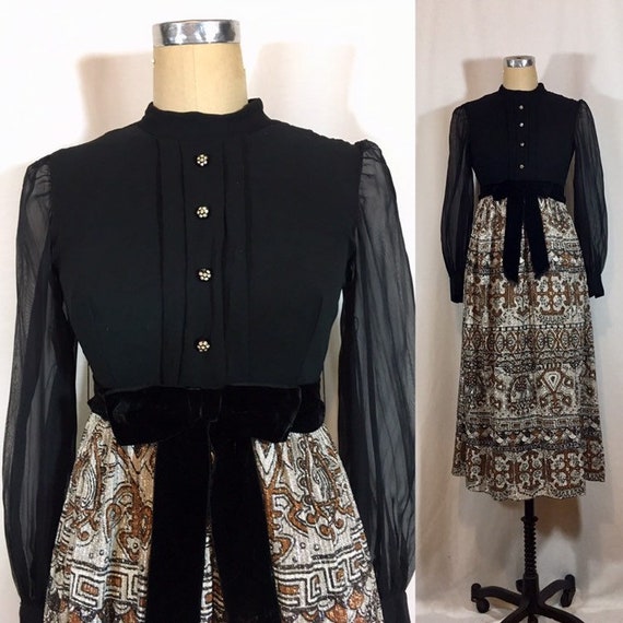 Vintage 60s/70s Metallic Dress