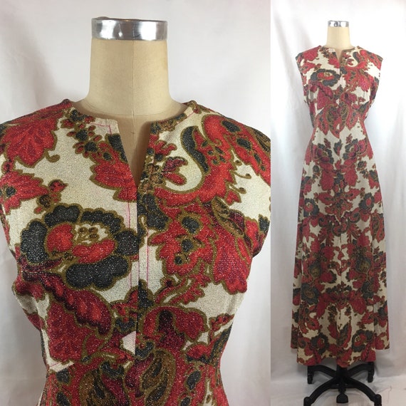 Metallic 60s Maxi Dress