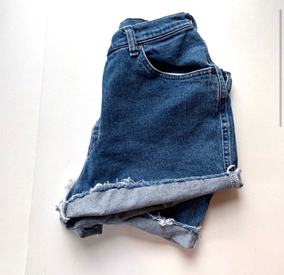 Vintage Lee Cut Off Denim Shorts Bareback 8 - image 5