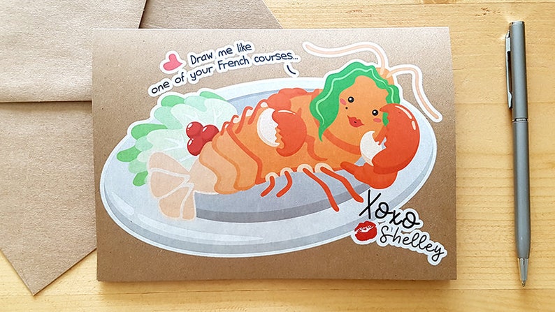Funny Birthday CardYou are my lobsterHumourLove