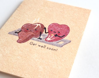 Get Well Soon | Cute Sympathy Card, Punny Cheer Up Card, Mental Health Awareness