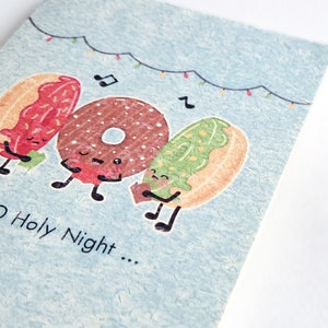 O heilige Nacht | Niedliche Weihnachtskarte, Punny Weihnachtskarte für Donut Donut-Liebhaber
