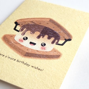 S'more Wishes | Cute Birthday Card Printed on Recycled Pulp Cardstock, Camping Smores