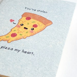 A Pizza my Heart | Cute Valentine Palentine Anniversary Love Card, Punny Greeting Card for Foodies