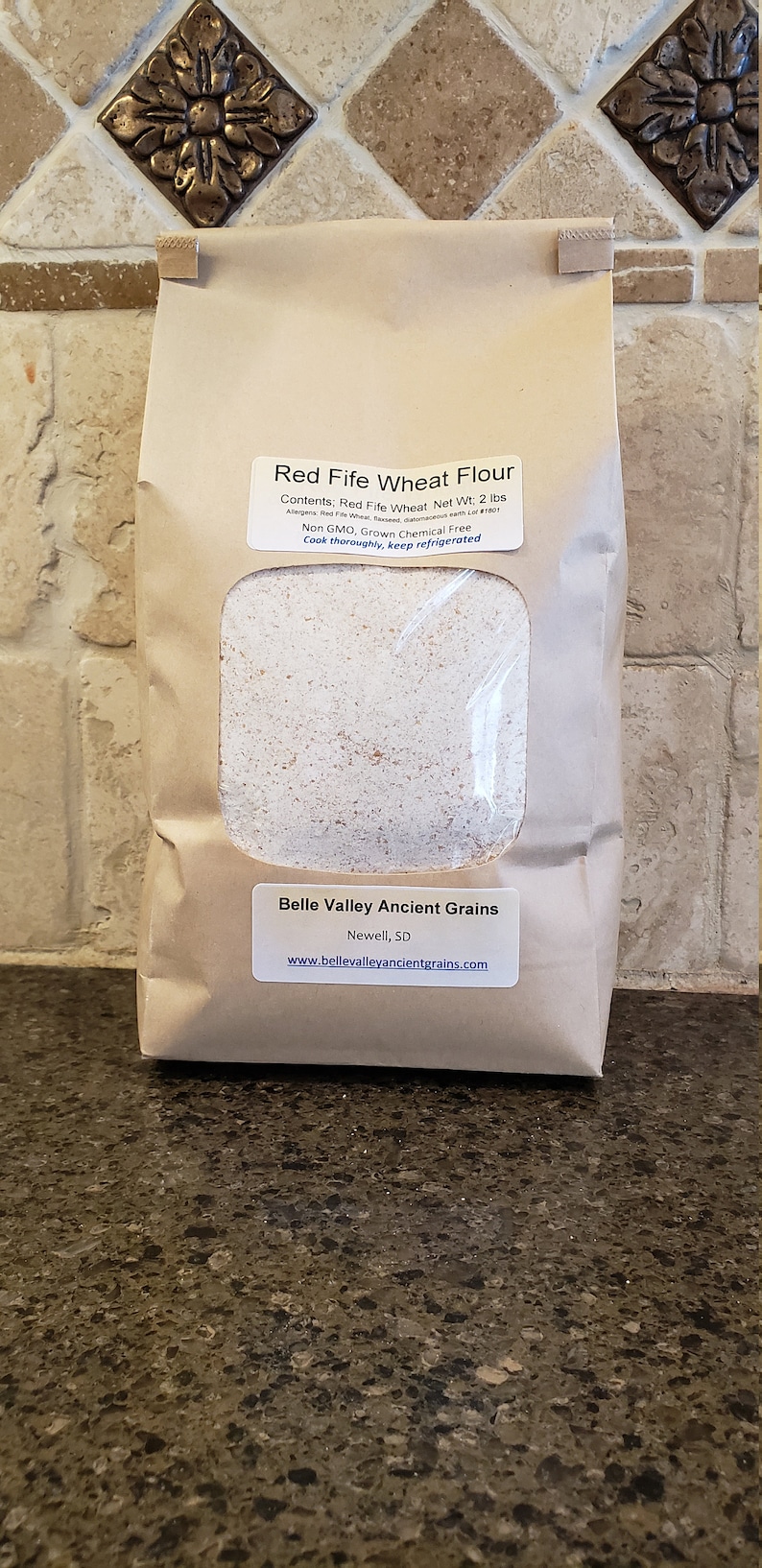Red Fife Whole Wheat Flour, 2 lb, Certified Organic image 1