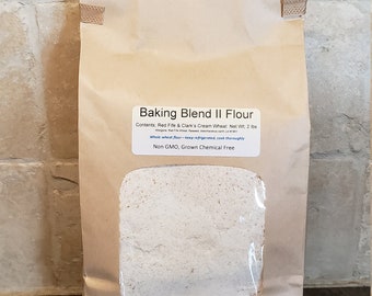 Baking Blend II Whole Wheat Flour, 2 lb, Certified Organic