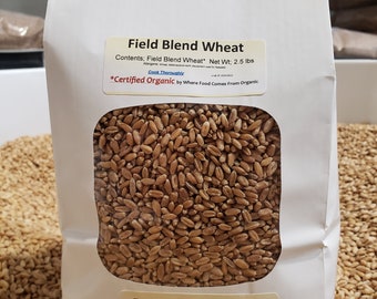 Field Blend Wheat, Certified Organic, 2.5 lb