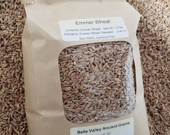 Emmer Wheat - Farro Medio Ancient Grain, 2.5 lb