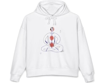 Meditation Hoodie | Qigong Sitting Figure, Energy Lines