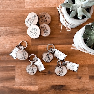 Medals, Keychains & Rustic Magnets - Animal Geometry