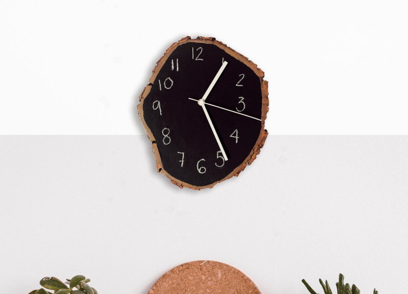 Rustic Wall Clock Slate image 2