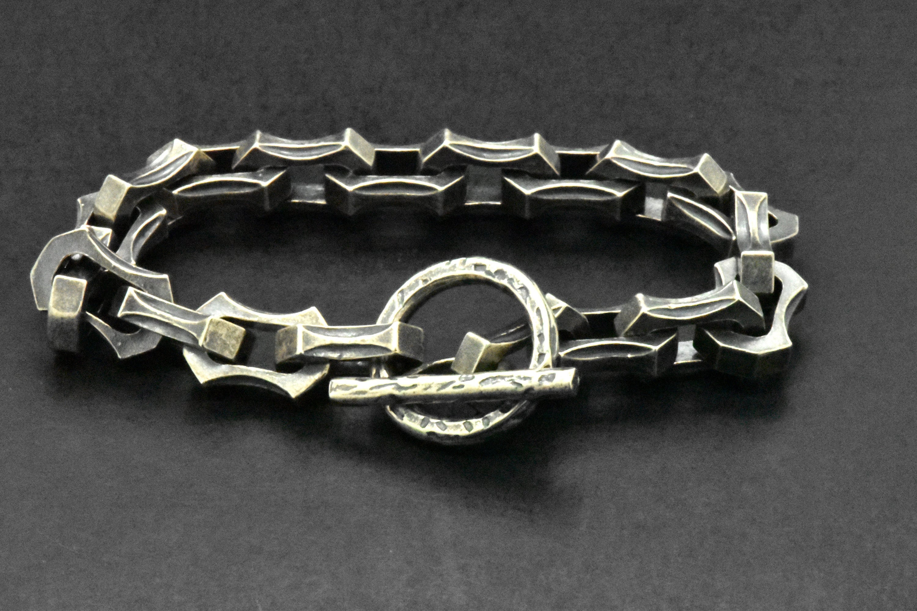 Tiffany Bracelet Textured Anchor Chain Toggle Vintage SV925