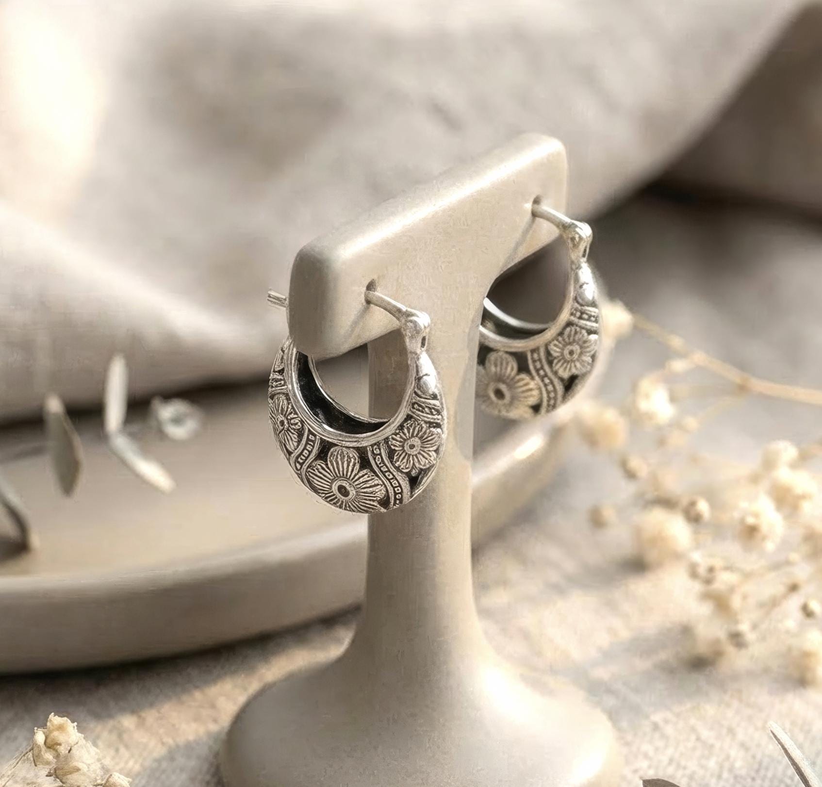 Vintage mexican sterling silver earrings - Etsy 日本
