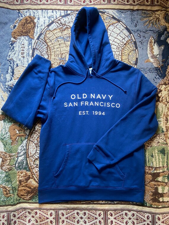 Old Navy San Francisco XL Blue Hoodie Blue Hooded Sweatshirt